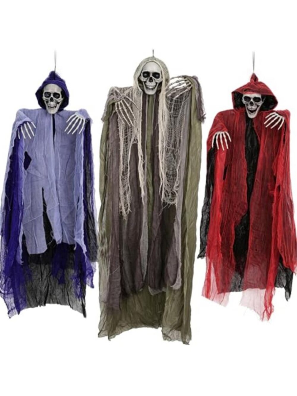 3 Pack Hanging Skeleton Ghosts Halloween Decorations Outdoor Yard Decor